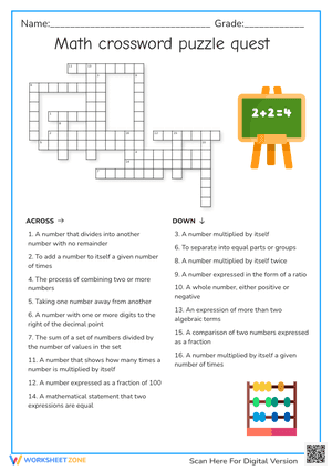 Math Crossword Puzzle Quest