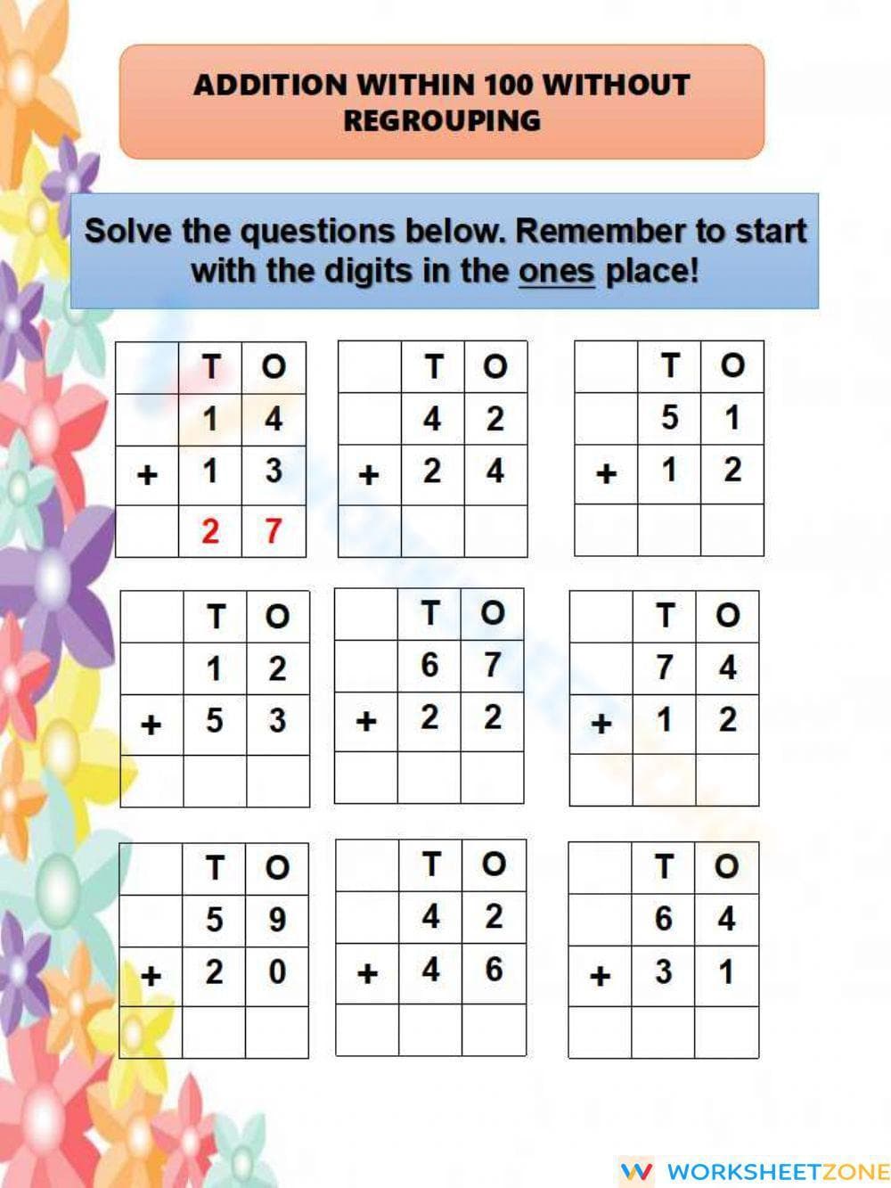 Comprehensive Addition Worksheet - Page 1