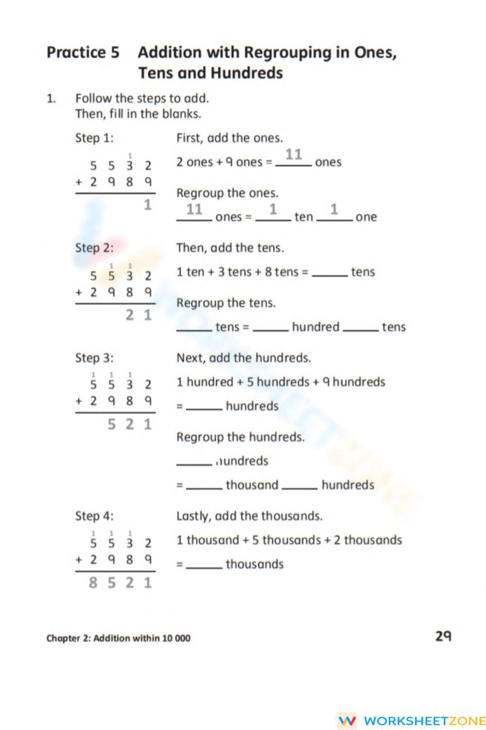 Addition Worksheet: Enhancing Math Skill Practice - Page 1