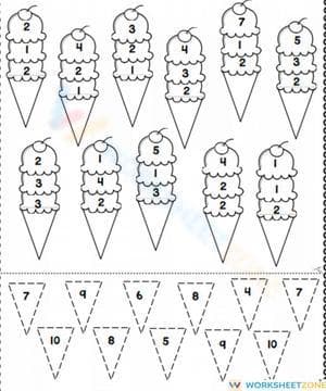 Adding 3 Numbers Practice Sheet for Math