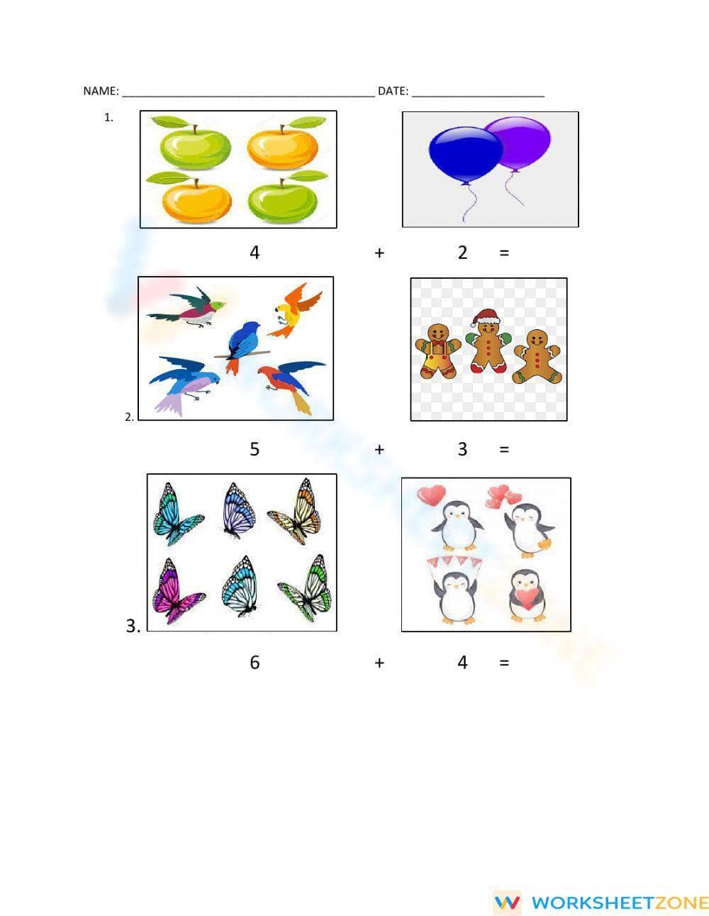 Addition Worksheet: Reinforce Math Concepts - Page 1