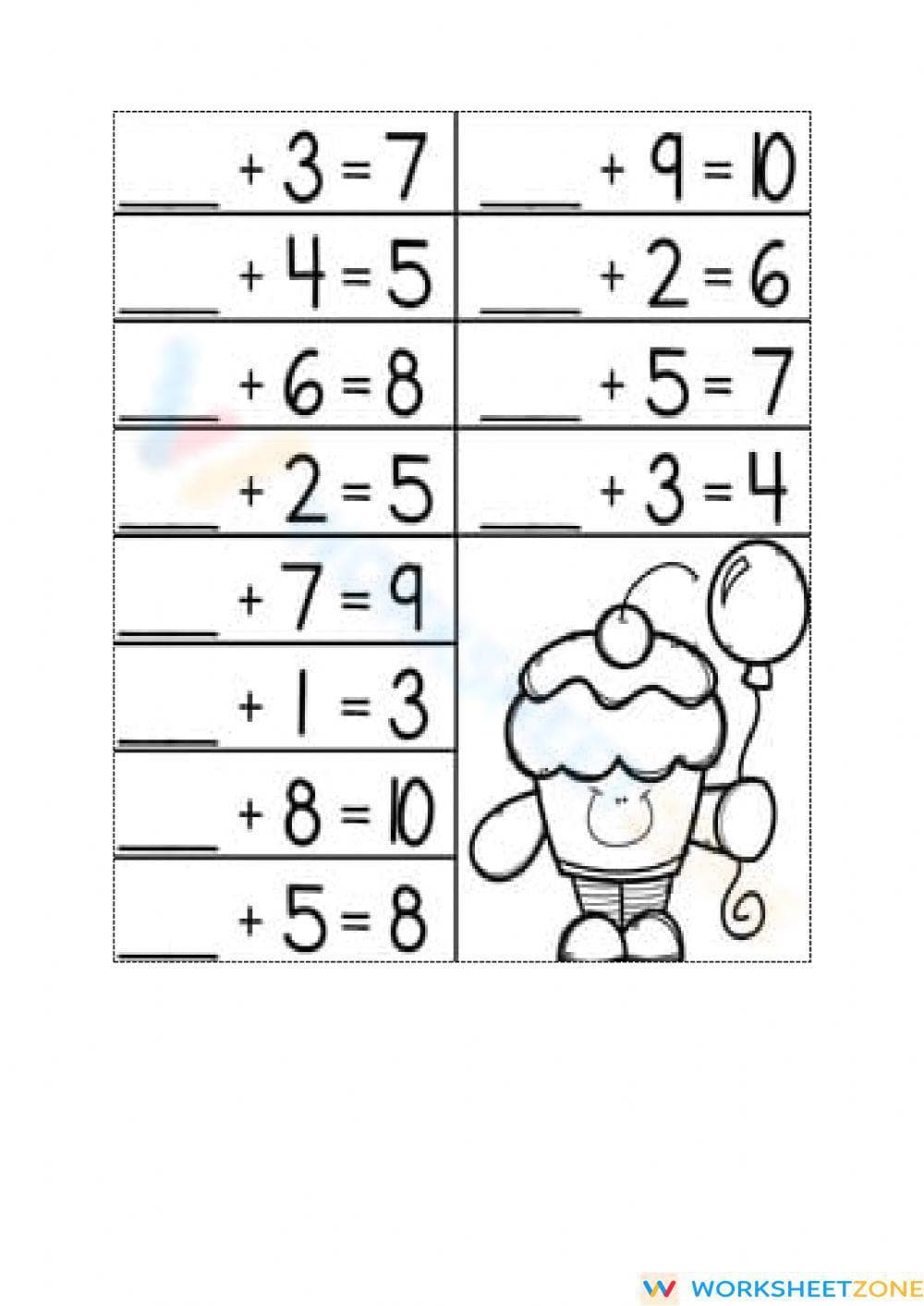 Engaging Addition Worksheet for Math Practice - Page 1
