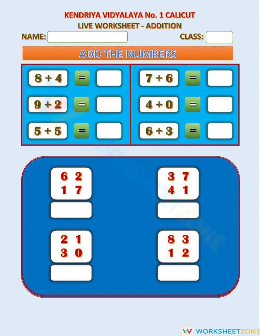 Addition Worksheet for Effective Practice - Page 1