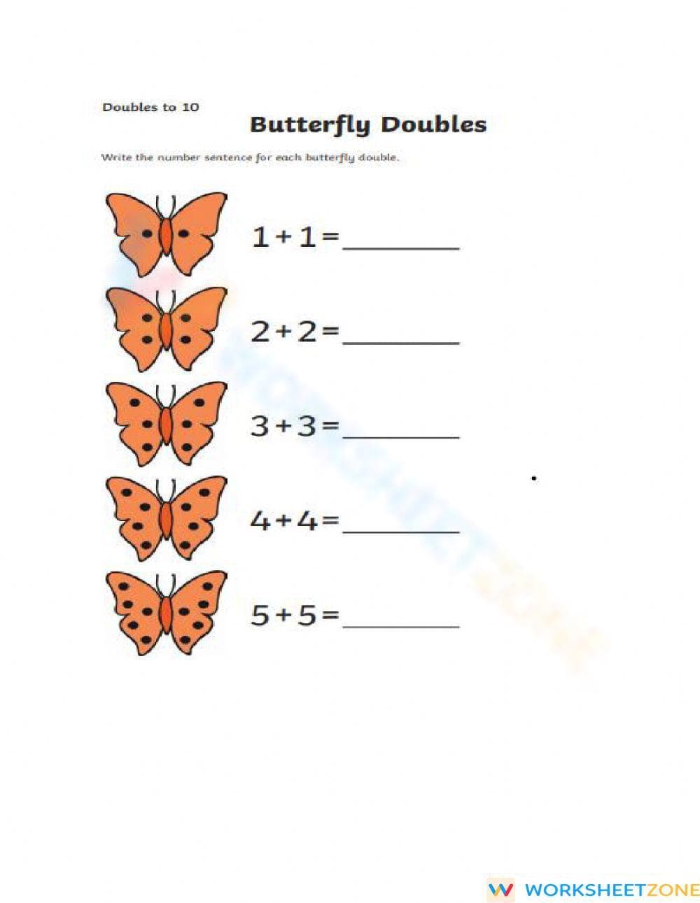 Practice Doubling with this Worksheet - Page 1