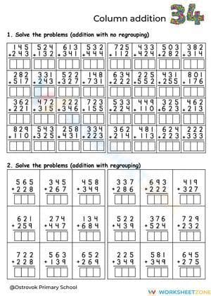 Grade 3 Math Practice Worksheet