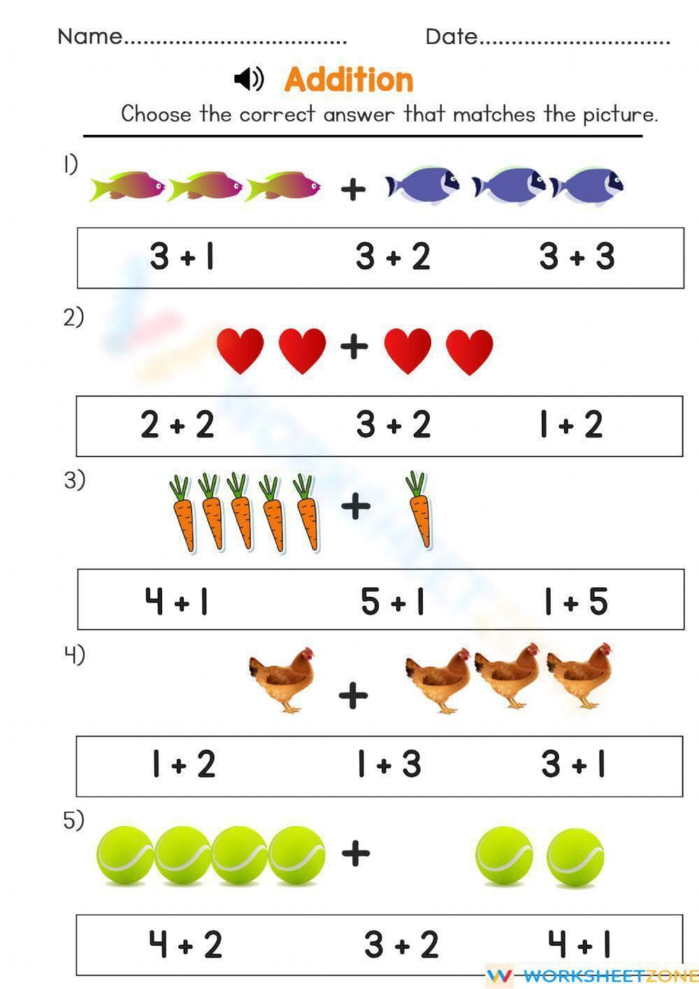 Comprehensive Addition Worksheet for Practice - Page 1
