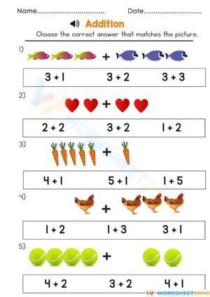 Comprehensive Addition Worksheet for Practice