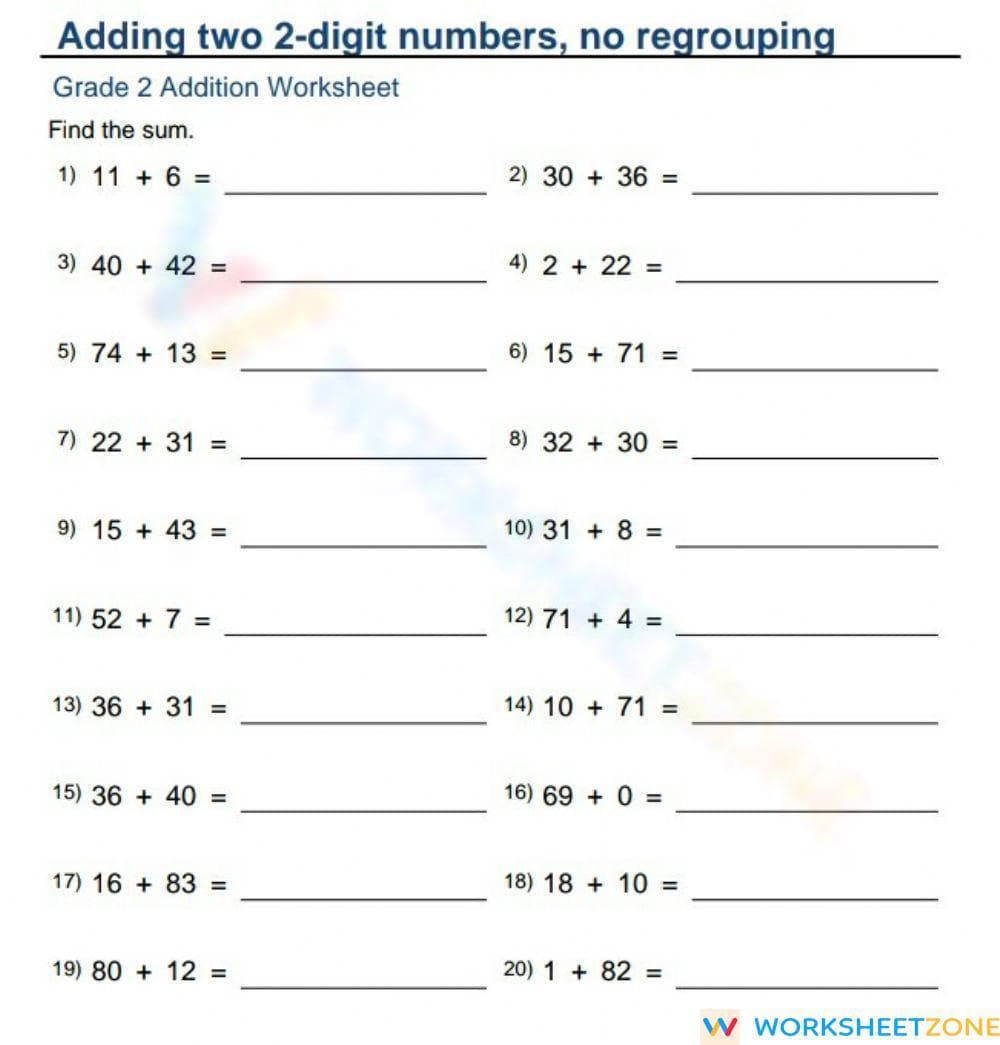 Practice and Improve Addition Skills - Page 1