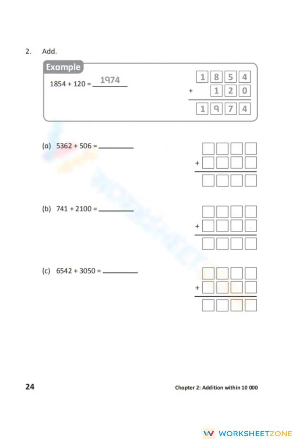Worksheet for Addition Practice and Skill Development - Page 1