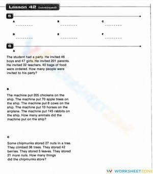 Engaging Lesson Worksheet for Skill Development