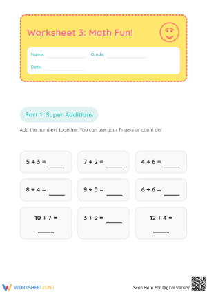 Printable Addition & Subtraction Worksheet | Grade 2 Math