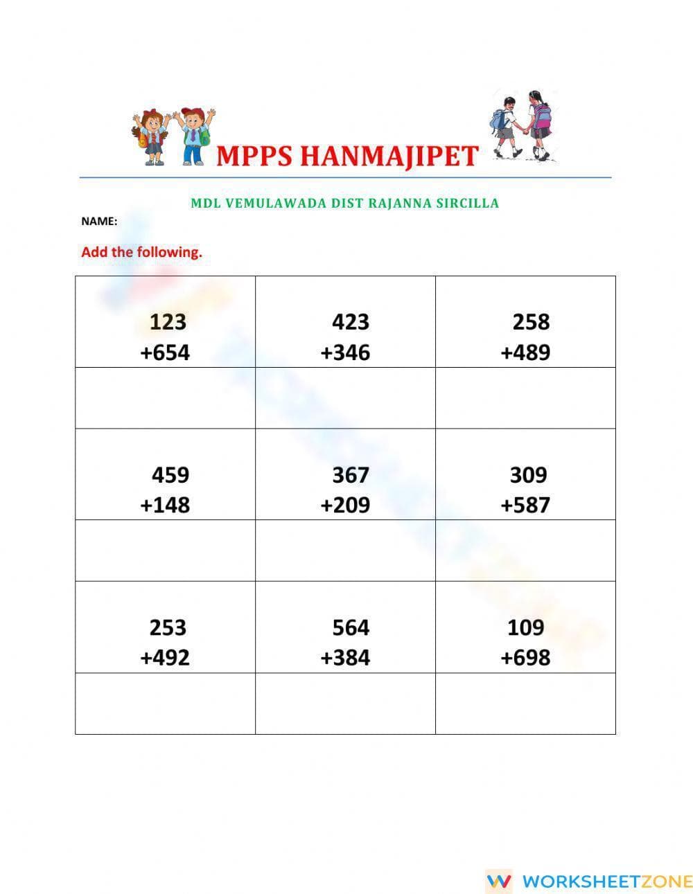 Comprehensive Mathematics Practice Worksheet - Page 1