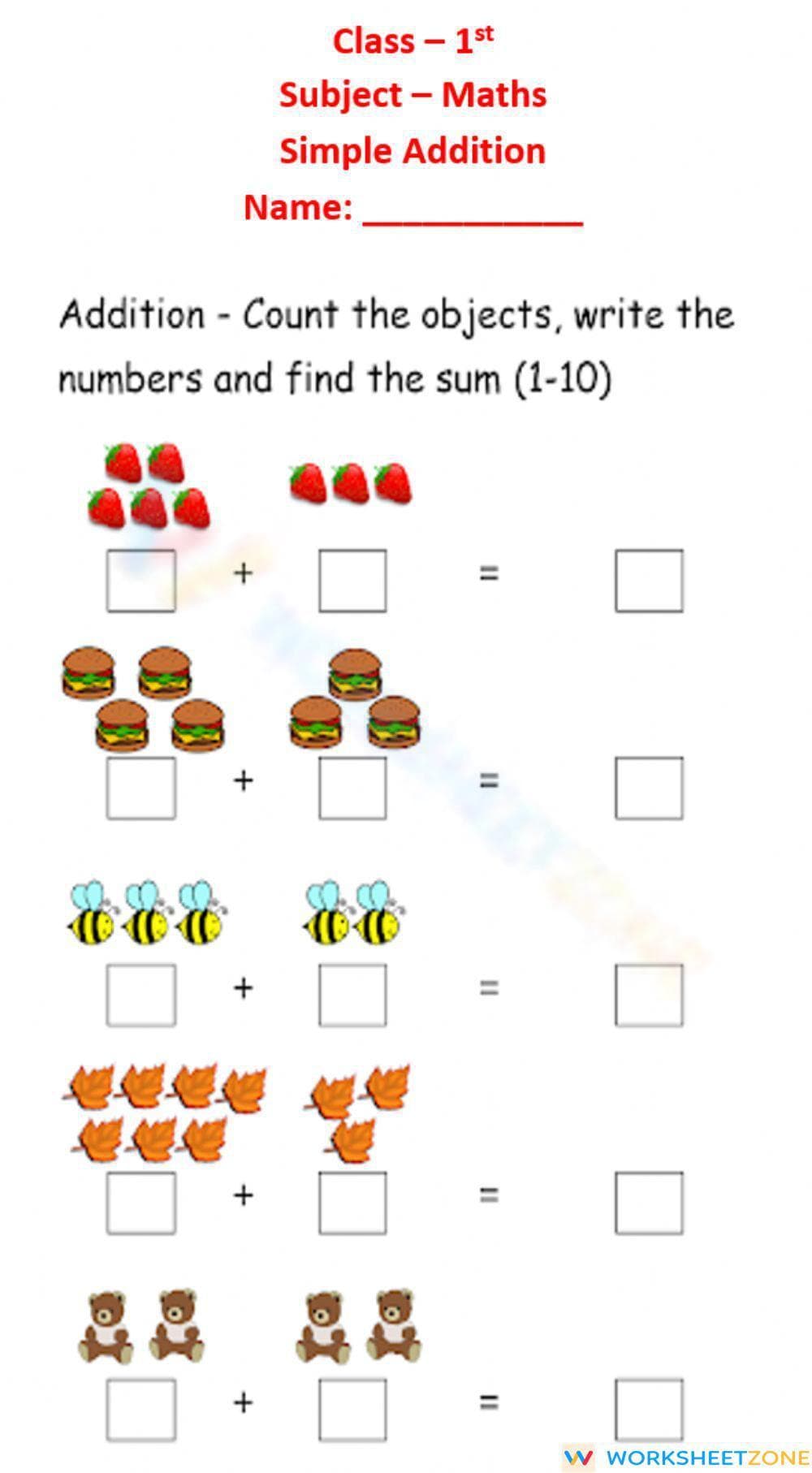 Maths Worksheet for Comprehensive Practice - Page 1