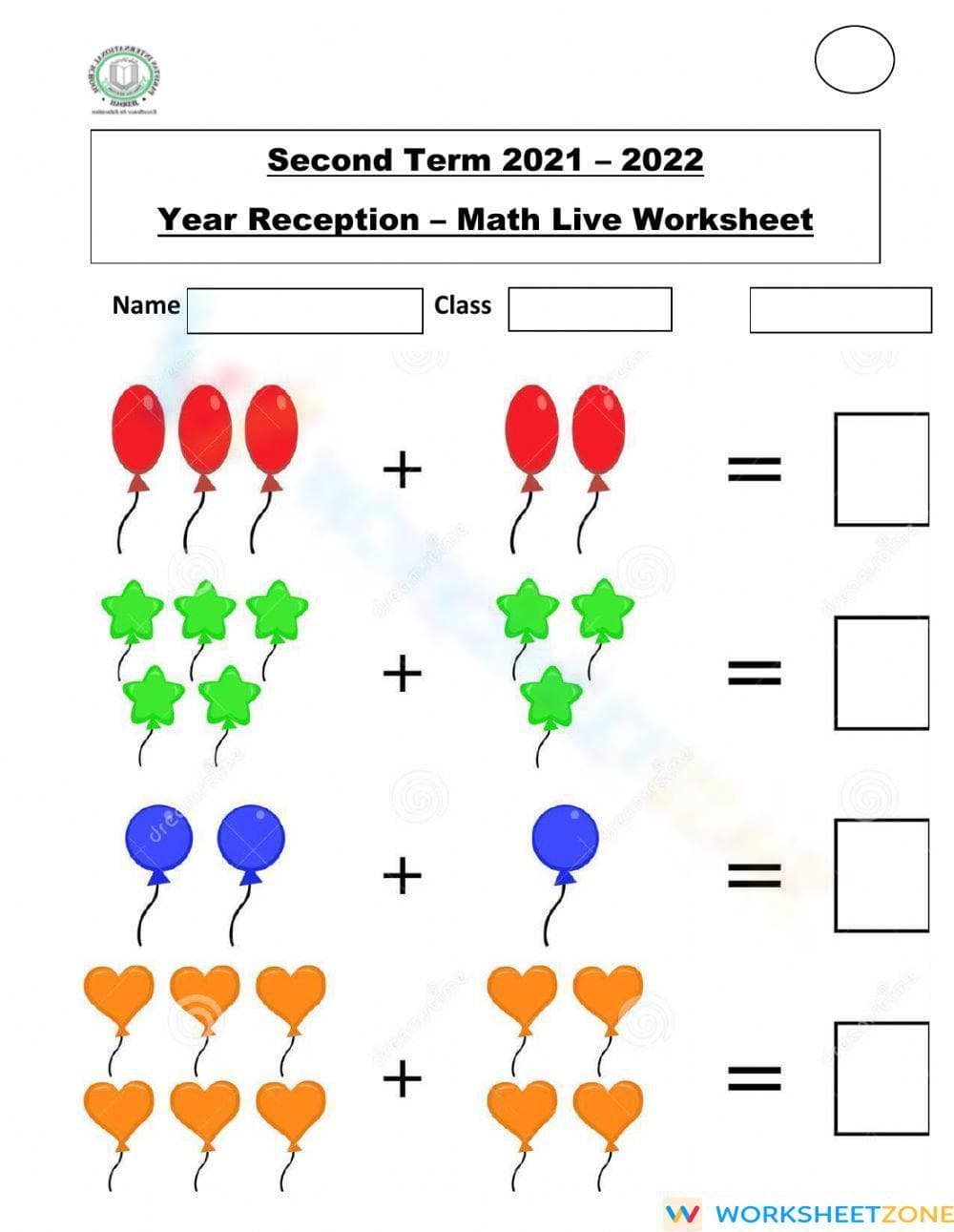 Math Skills Worksheet for Practice - Page 1