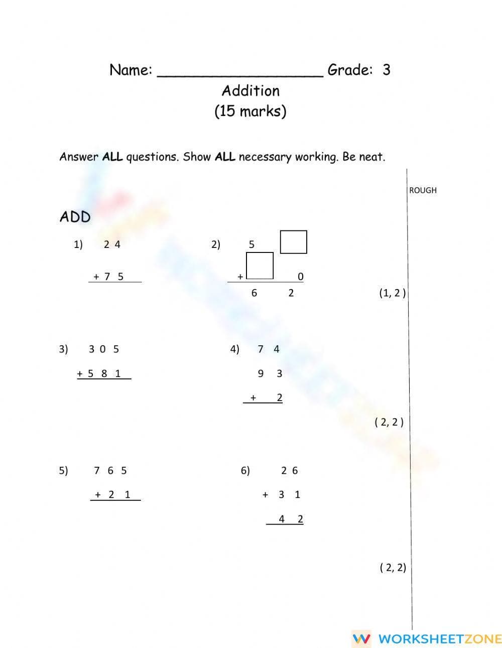 Practice Skills With Addition Easy - Page 1