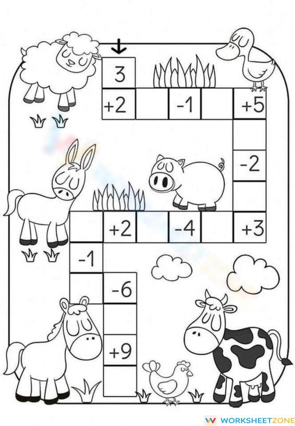 Basic Addition Practice Worksheet for Beginners - Page 1