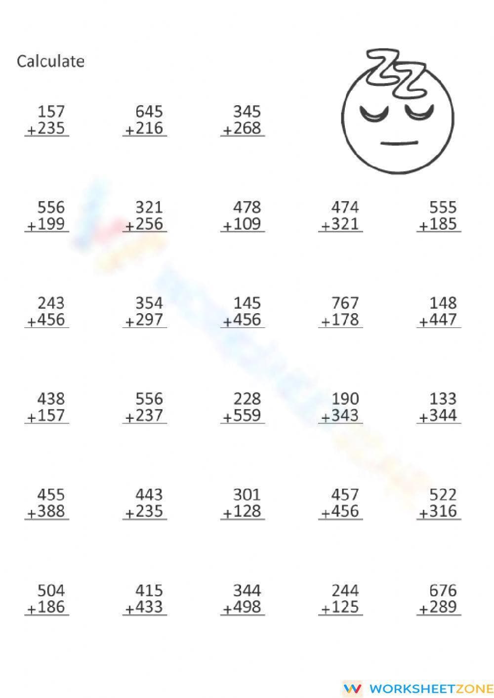 Simple Addition Worksheet for Early Math Skills - Page 1