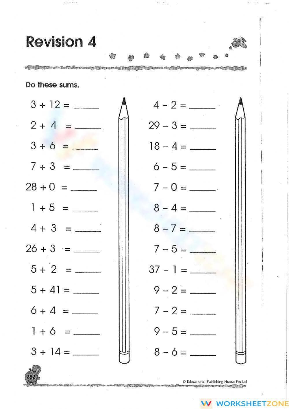 Math Worksheet for Comprehensive Practice - Page 1