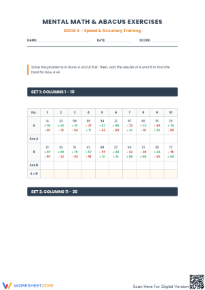 Essential Mental Math & Abacus Practice - Grades 2-5