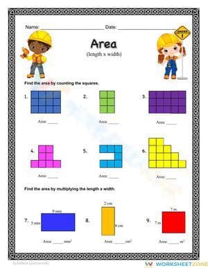Area Calculation Worksheet