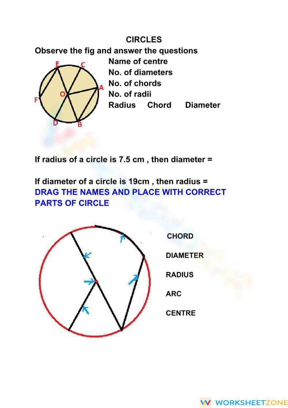 Geometry Worksheet for Practice - Page 1