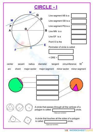 Exploring Circle Geometry Worksheet