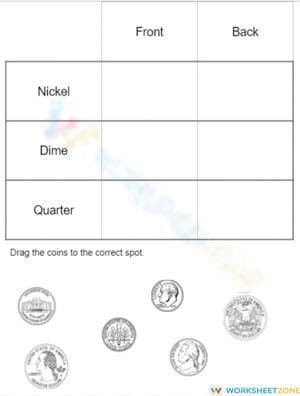 Grade 2 Coin Identification — Printable No-Prep Worksheet