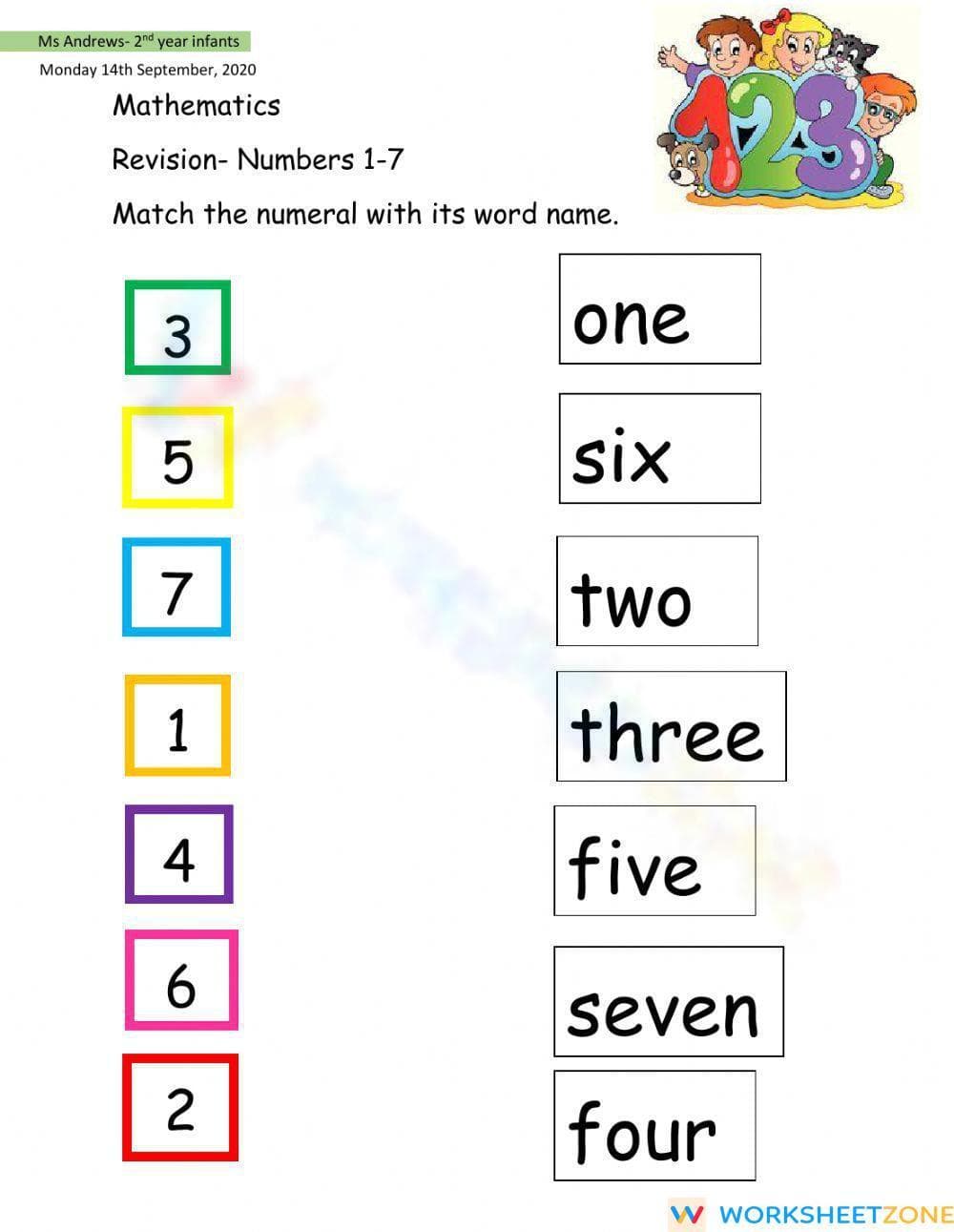 Number Recognition Practice: Find the Numbers - Page 1