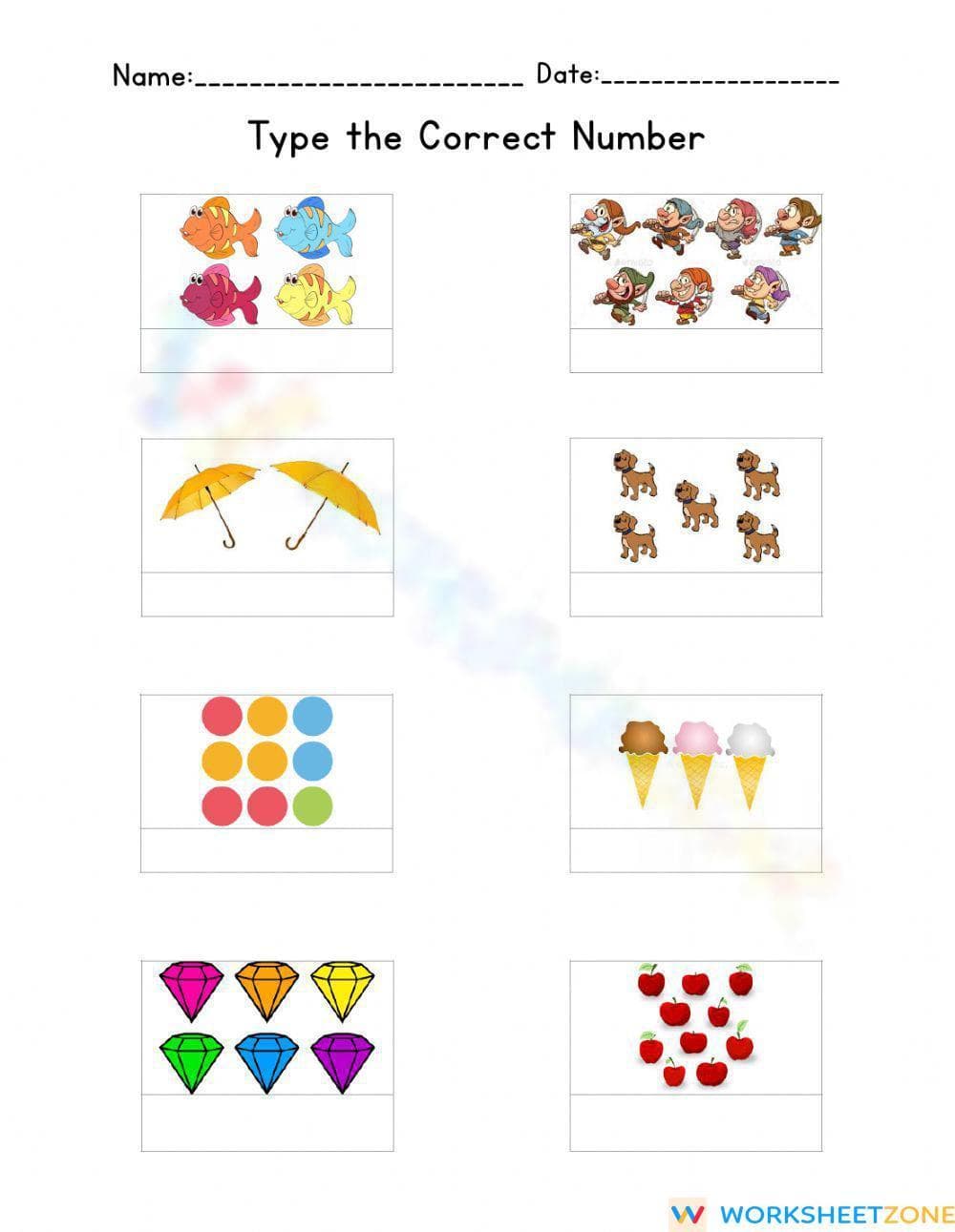 Engaging Counting Skills Practice Worksheet - Page 1