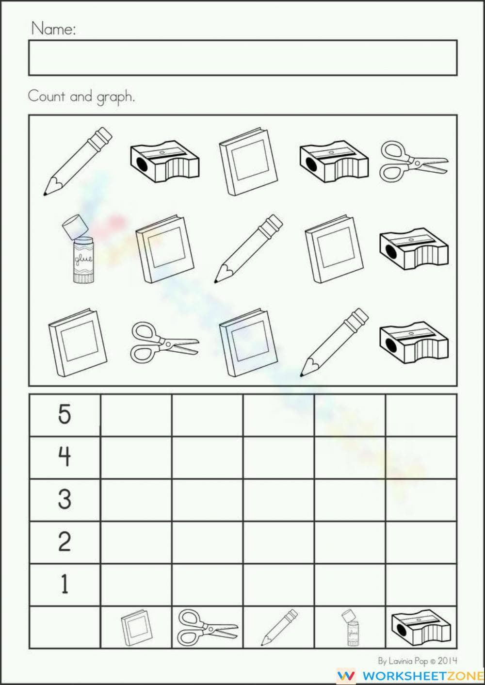 Counting Worksheet for Kids - Page 1