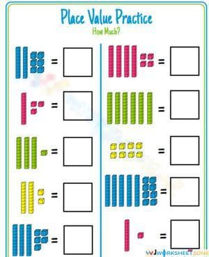 Place Value Practice Worksheet – Visual Learning for Kids

