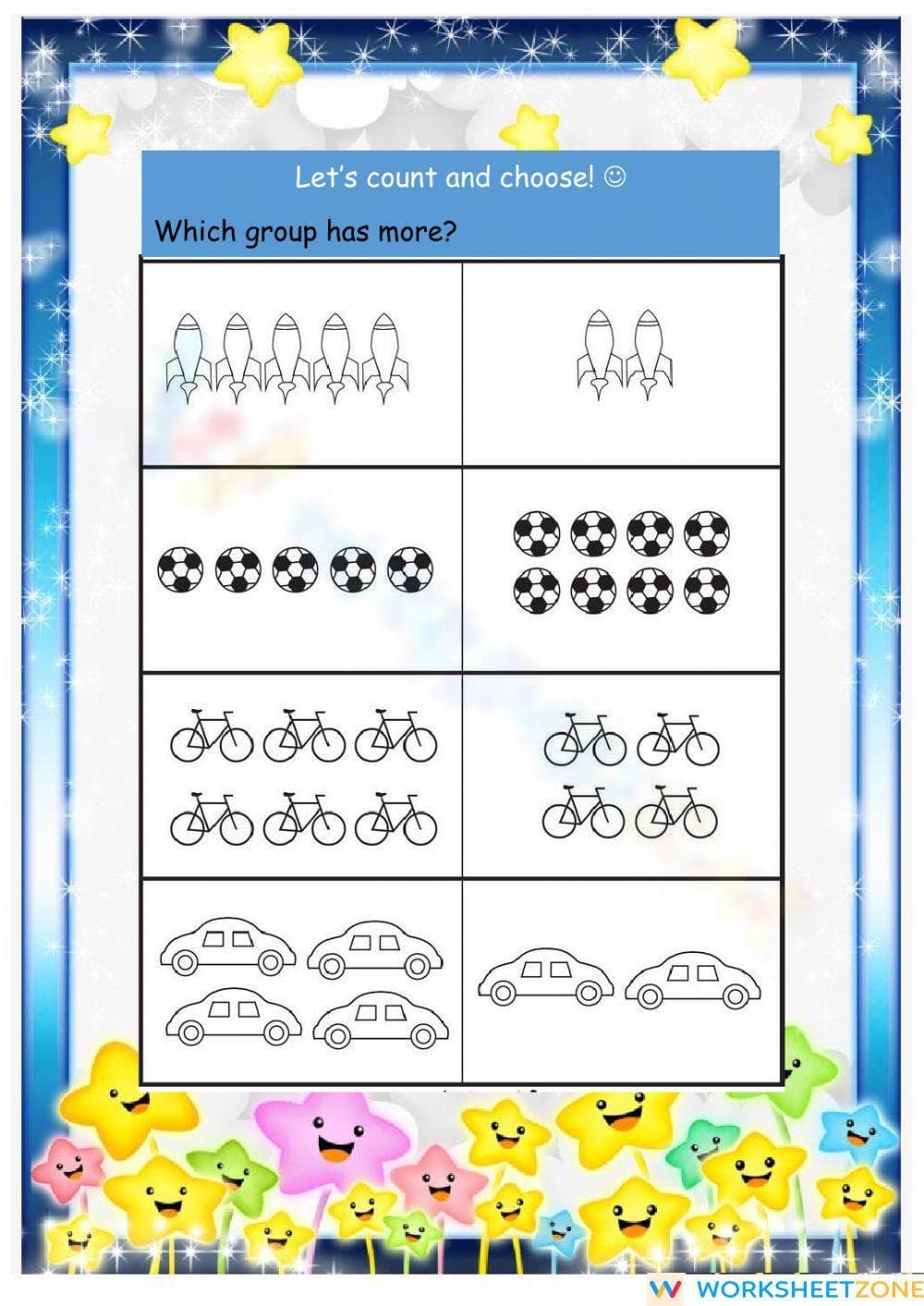 Identifying More or Less with Visuals - Page 1