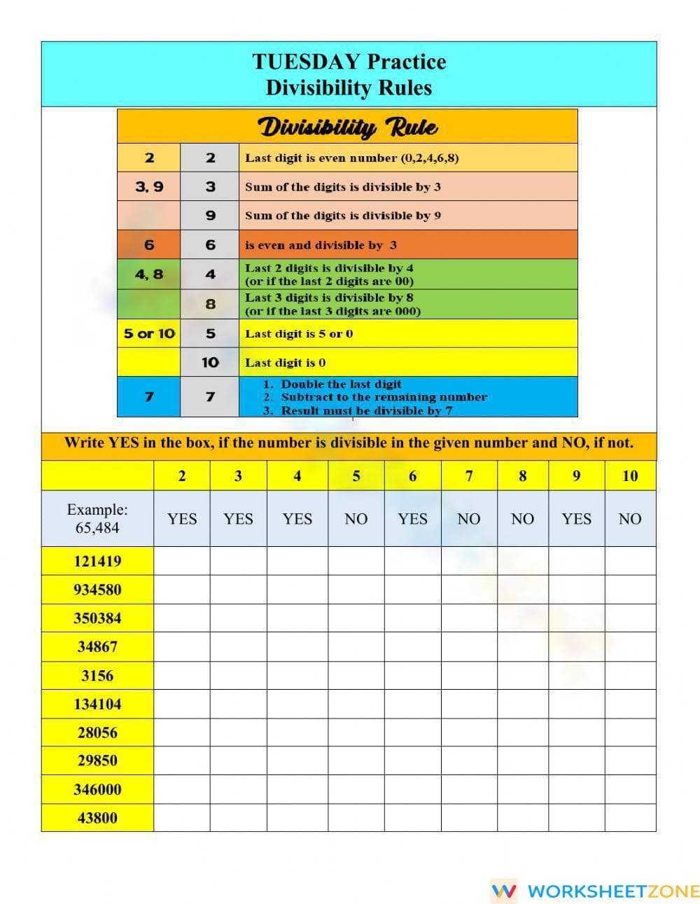 Divisibility - Page 1