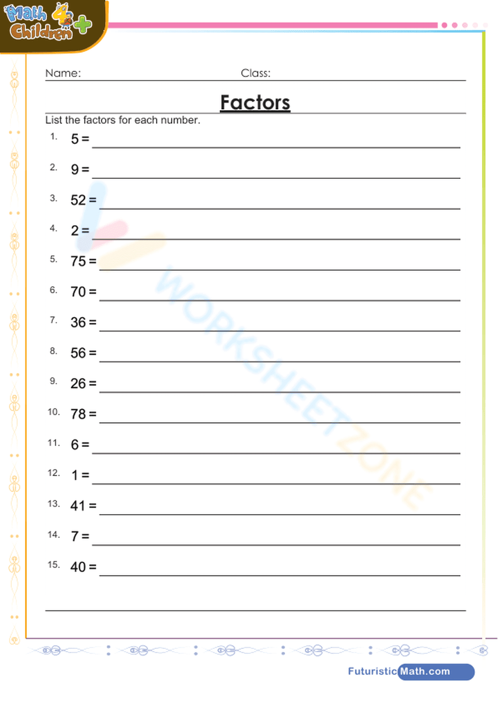 Factors - Page 1