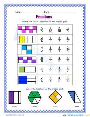 Fractions Practice Worksheet