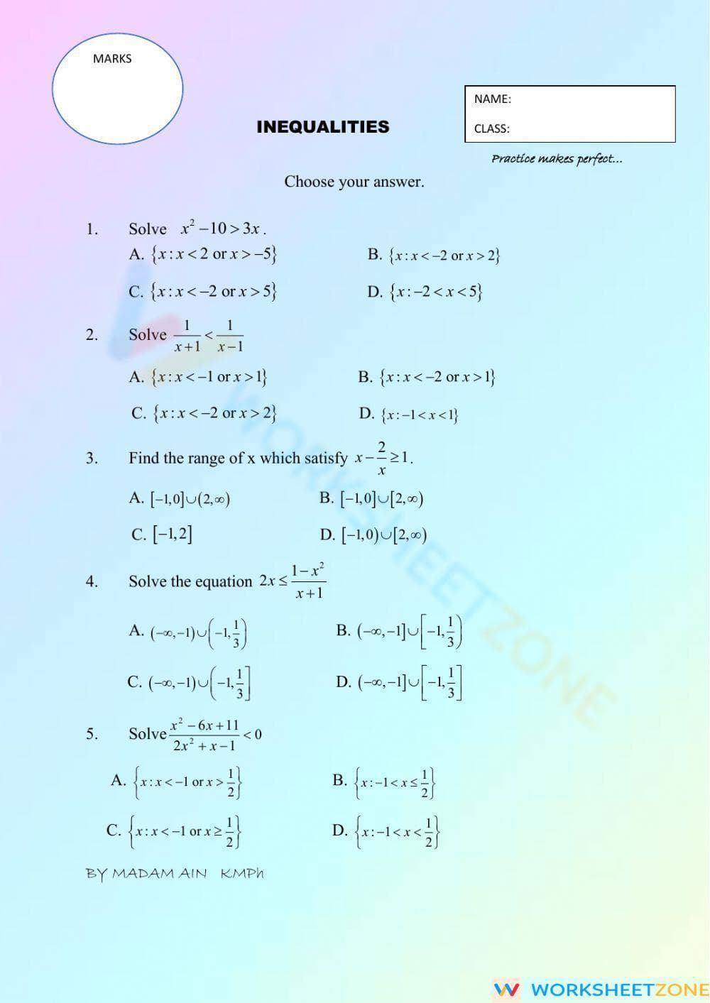 Inequalities - Page 1