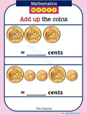 Grade 2 Money Math — Printable No-Prep Worksheet