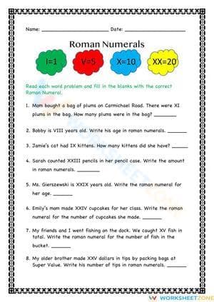 Roman Numerals Conversion Practice