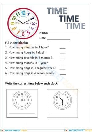 Learn to Tell Time with Analog and Digital Clocks