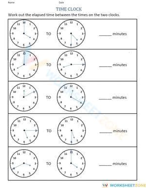 Practice Clock Time Reading with This Worksheet