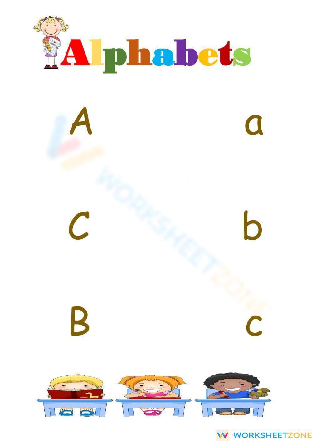 Grade 1 Alphabet — Printable No-Prep Worksheet - Page 1