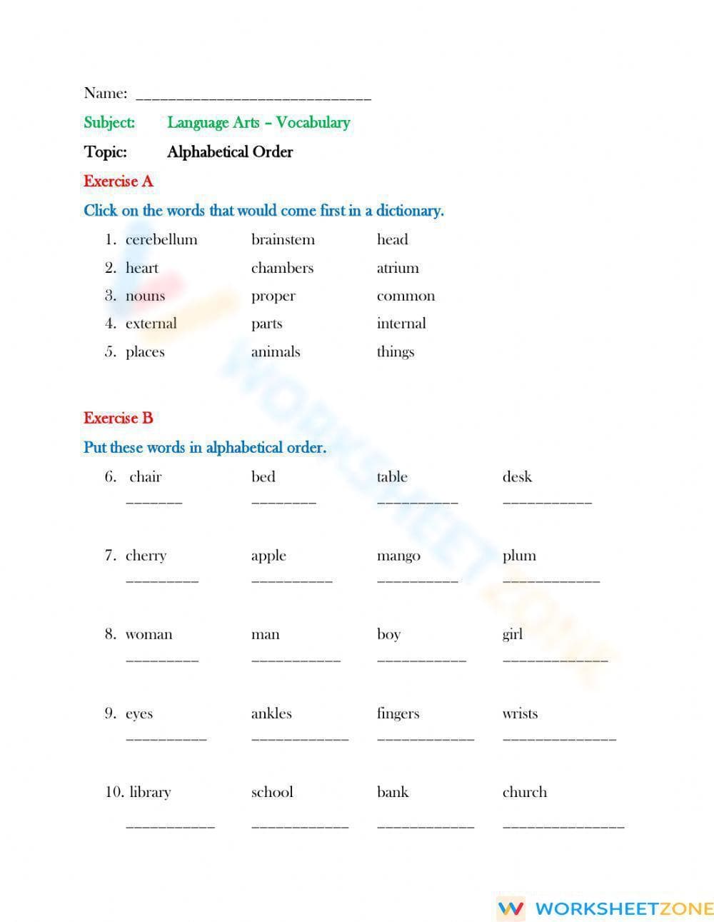 Nouns - Page 1