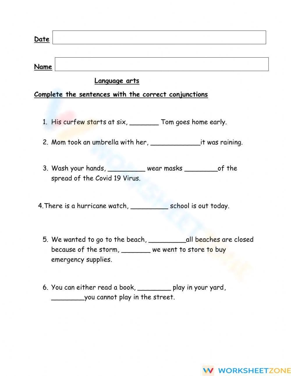 Essential Conjunctions Worksheet | Grade 4 ELA Ready - Page 1
