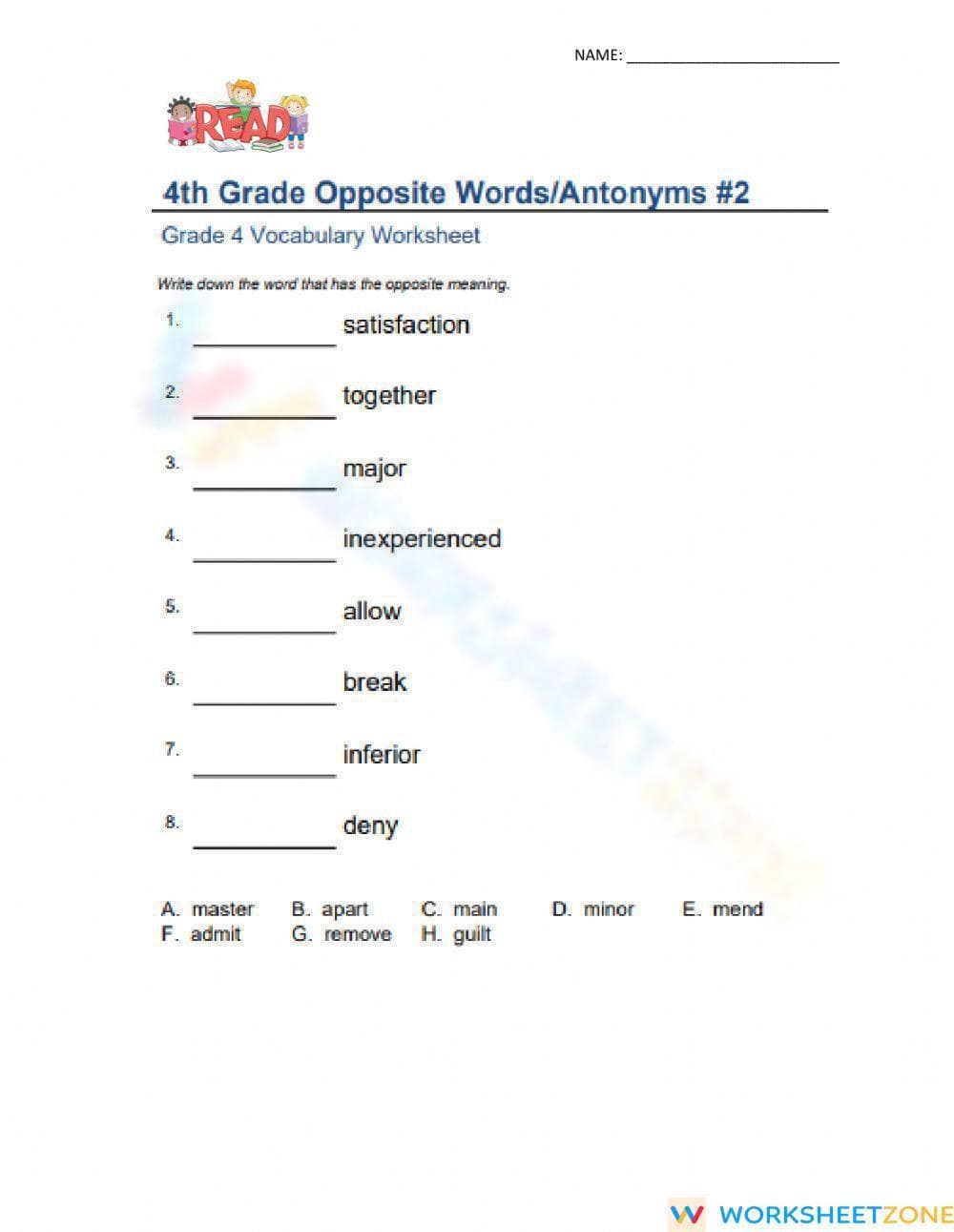 Antonyms - Page 1