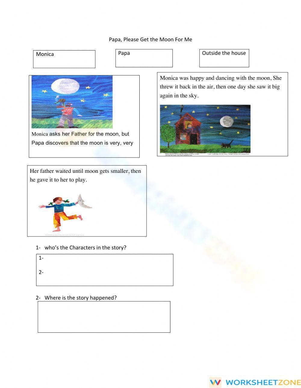 Printable Retell Story Worksheet | Grade 4 ELA Literature - Page 1