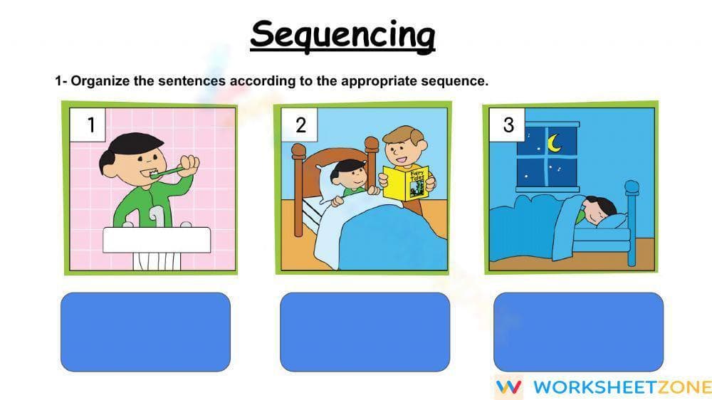 Grade 1 Sequencing — Printable No-Prep Worksheet - Page 1