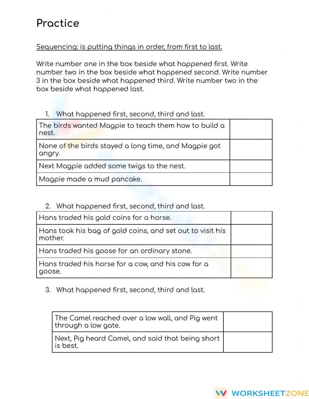 Sequencing - Page 1