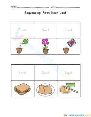 Kindergarten Sequencing — Printable No-Prep Worksheet