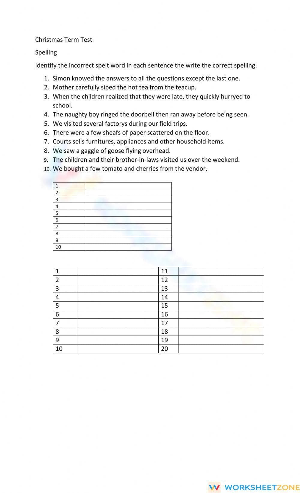Spelling - Page 1