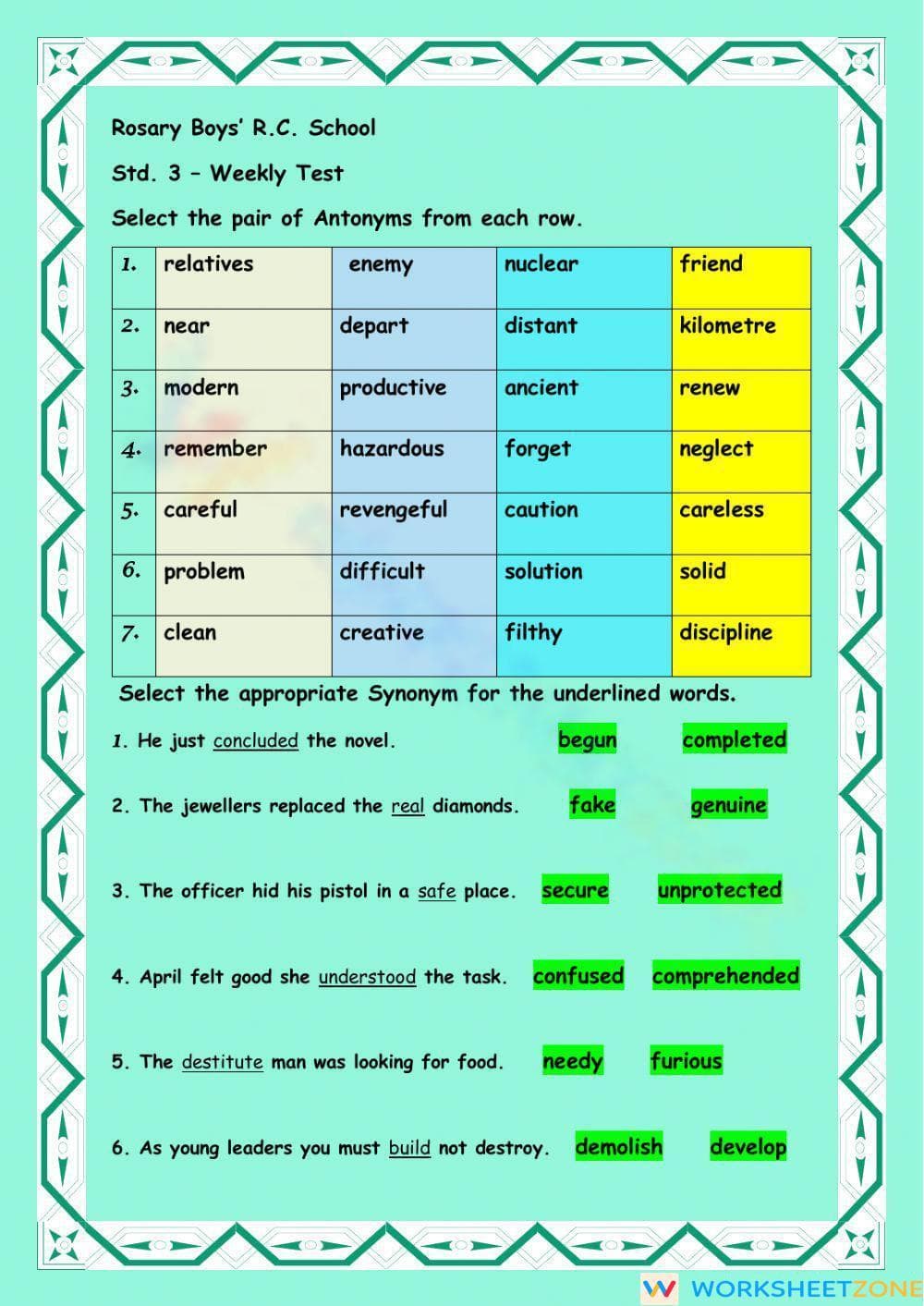Vocabulary - Page 1